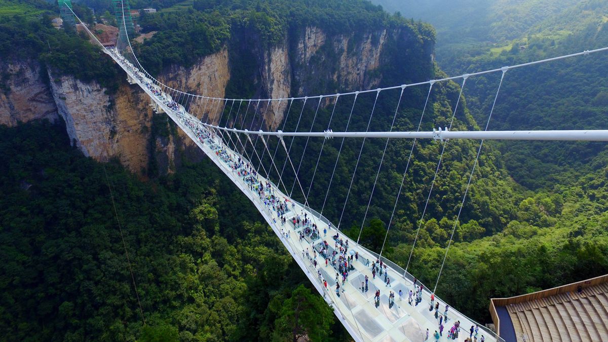Puente Colgante de Vidrio en Zhangjiajie China