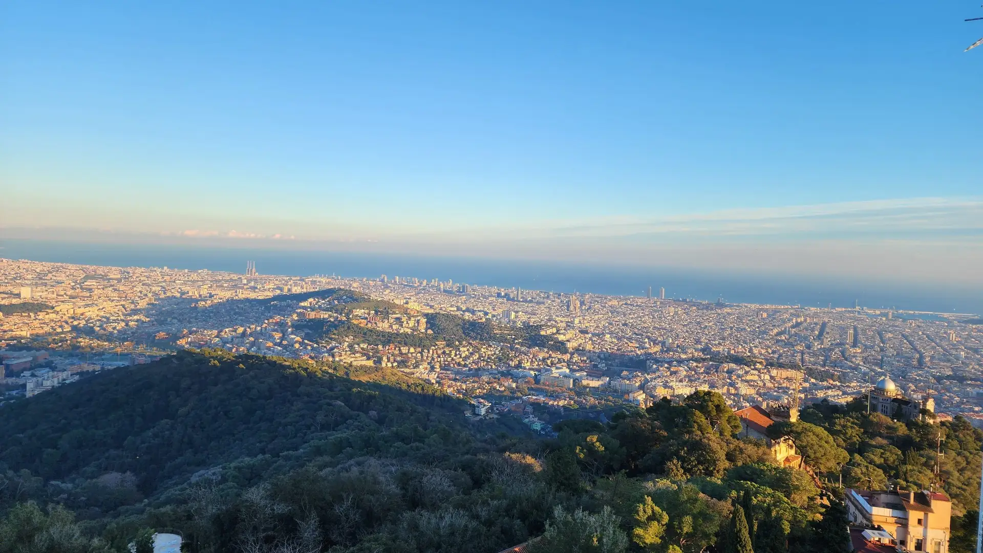 vistas en el Tibidabo en Barcelona